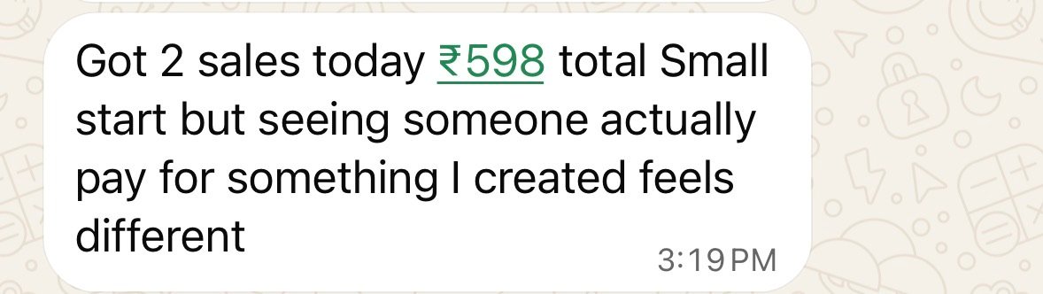 WhatsApp testimonial screenshot