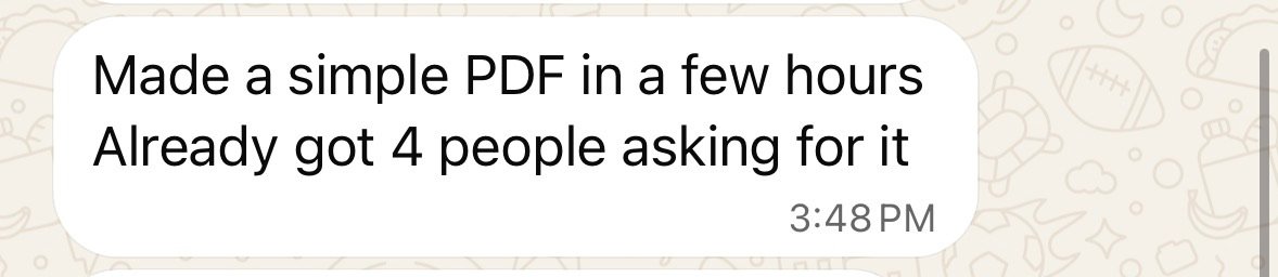 WhatsApp testimonial screenshot